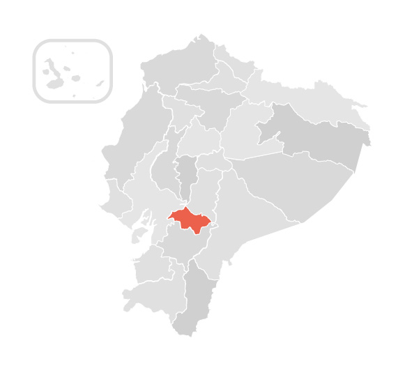 Canar mapa - Ecuador
