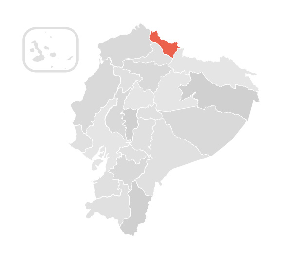 Carchi mapa - Ecuador