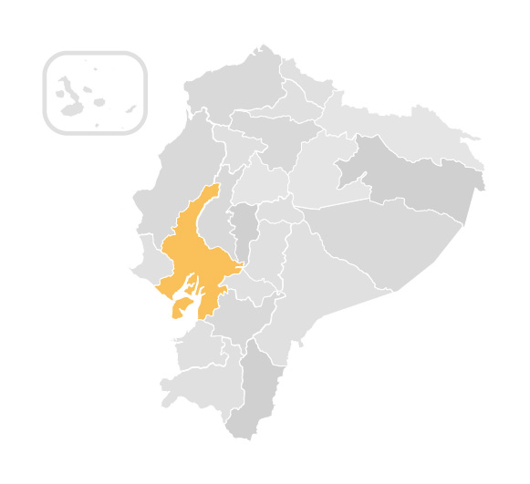 Guayas mapa - Ecuador